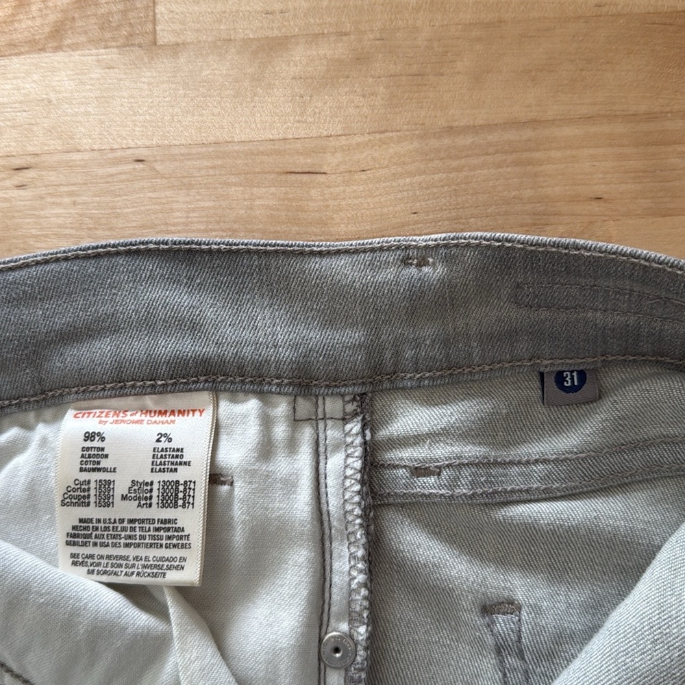 Citizens Of Humanity Mid-Rise Avedon Skinny Leg Gray Jeans, 31 - Picture 9 of 9